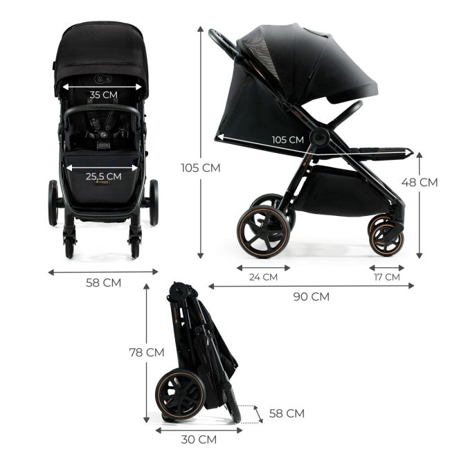 CARUCIOR SPORT, ULTRA COMPACT, KINDERKRAFT MITZY, 0-22 KG, BLACK INK VIVKSMITZ00BLK0000