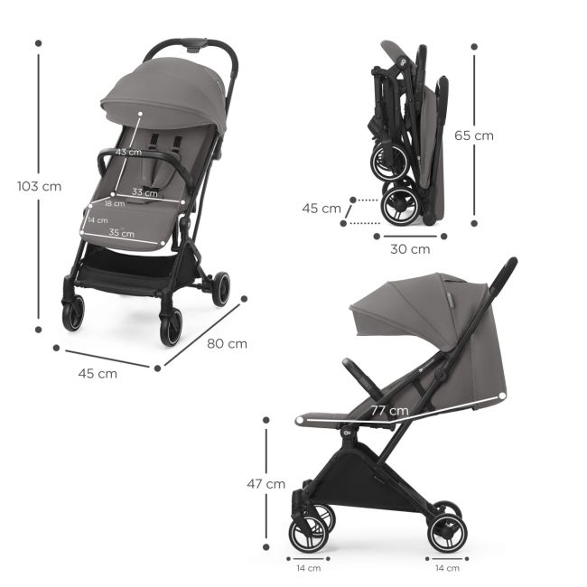 CARUCIOR SPORT KINDERKRAF INDY2, COZY GREY VIVKSINDY00GRY0000