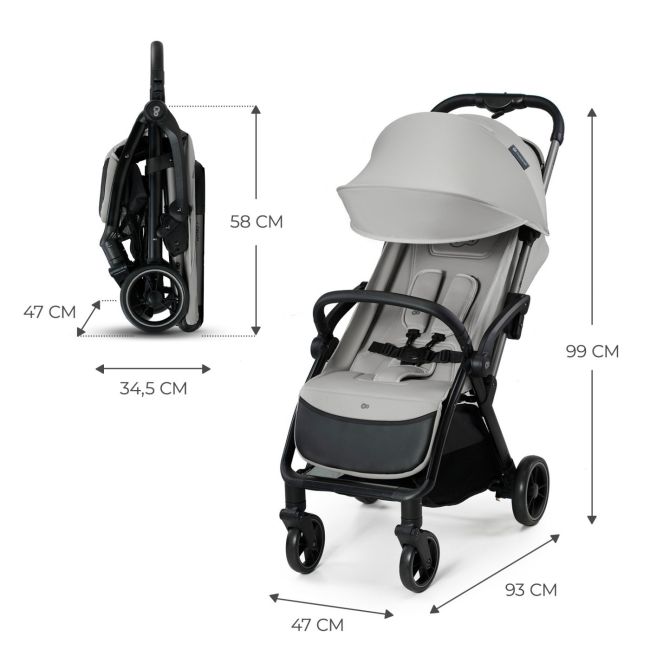 CARUCIOR SPORT KINDERKRAFT APINO, 0-22 KG, DOVE GREY VIVKSAPIN00GRY0000