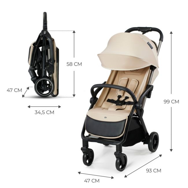 CARUCIOR SPORT KINDERKRAFT APINO, 0-22 KG, DUNE BEIGE VIVKSAPIN00BEG0000