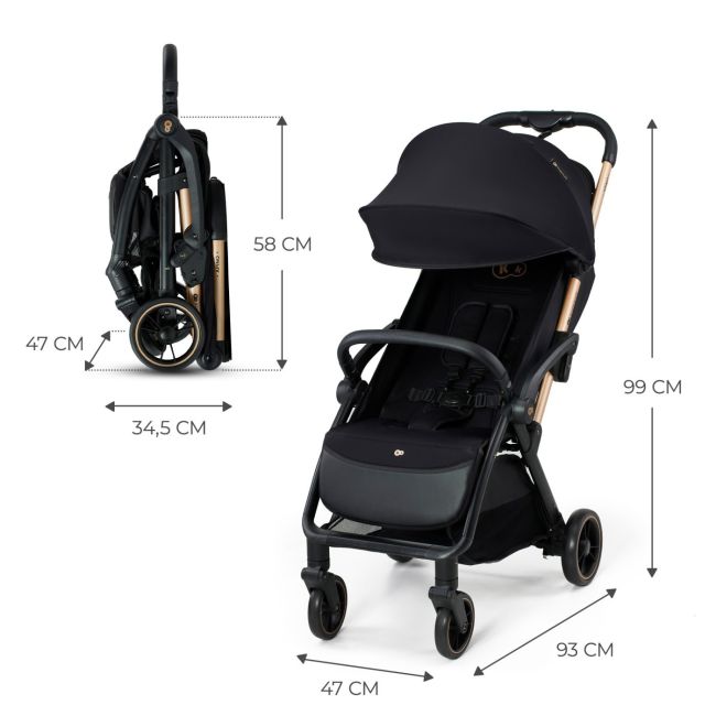 CARUCIOR SPORT KINDERKRAFT APINO, 0-22 KG, RAVEN BLACK VIVKSAPIN00BLK0000