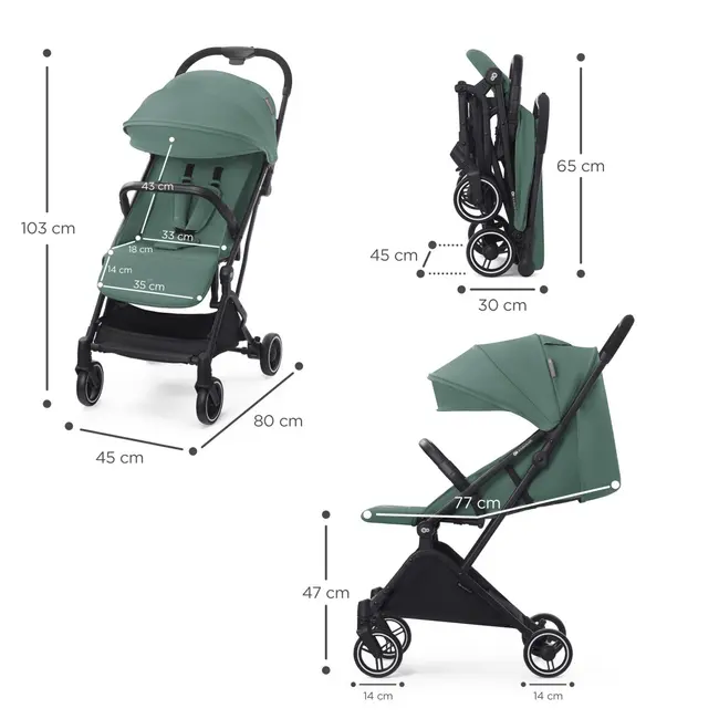 CARUCIOR SPORT KINDERKRAFT INDY2, SEA GREEN VIVKSINDY00GRE0000