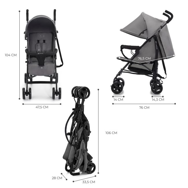 CARUCIOR SPORT KINDERKRAFT TIK, TIP UMBRELA, STONE GREY VIVKSTIK000GRY0000