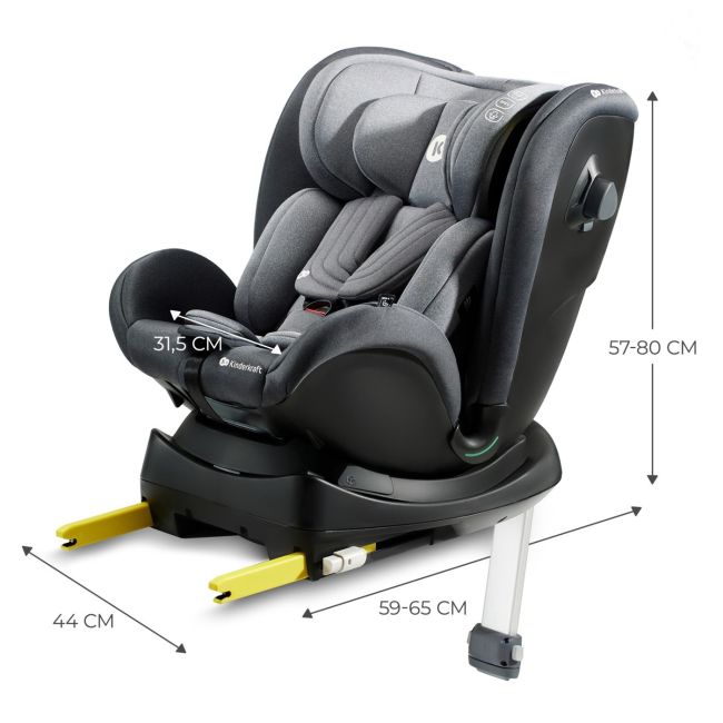 SCAUN AUTO I-SIZE, 40-125 CM, KINDERKRAFT XRIDER, GREY VIVKCXRID00GRY0000