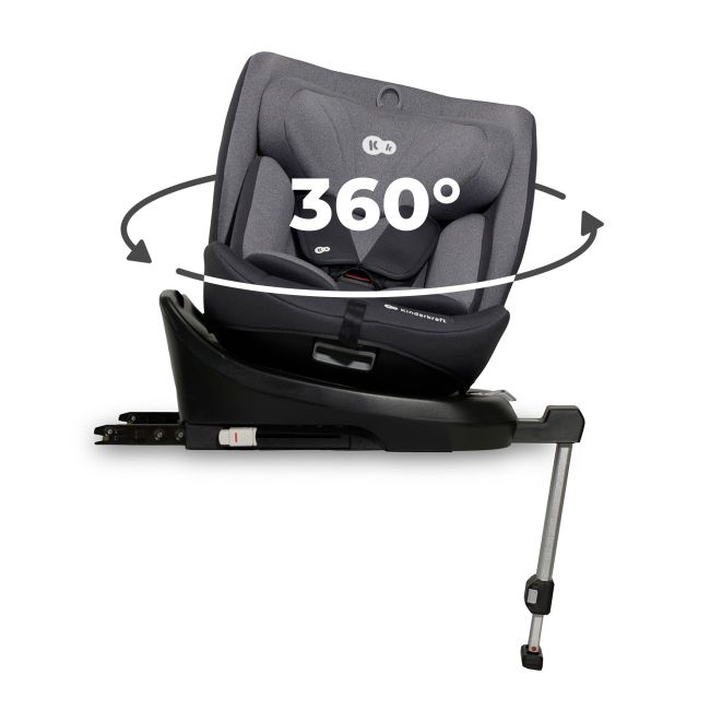 SCAUN AUTO I-SIZE, 40-150 CM, KINDERKRAFT I-360, GREY VIVKCI36000GRY0000