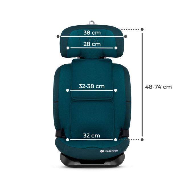 SCAUN AUTO I-SIZE, 76-150 CM, KINDERKRAFT ONETO 3, ISOFIX, HARBOR BLUE VIVKCONE300BLU0000