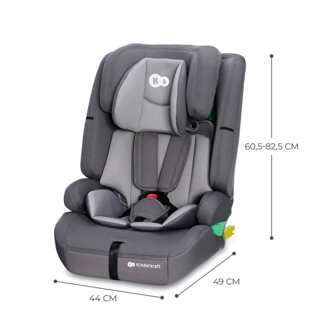 SCAUN AUTO I-SIZE, 76-150 CM, KINDERKRAFT SAFETY FIX 2, GREY VIVKCSAFI02GRY0000
