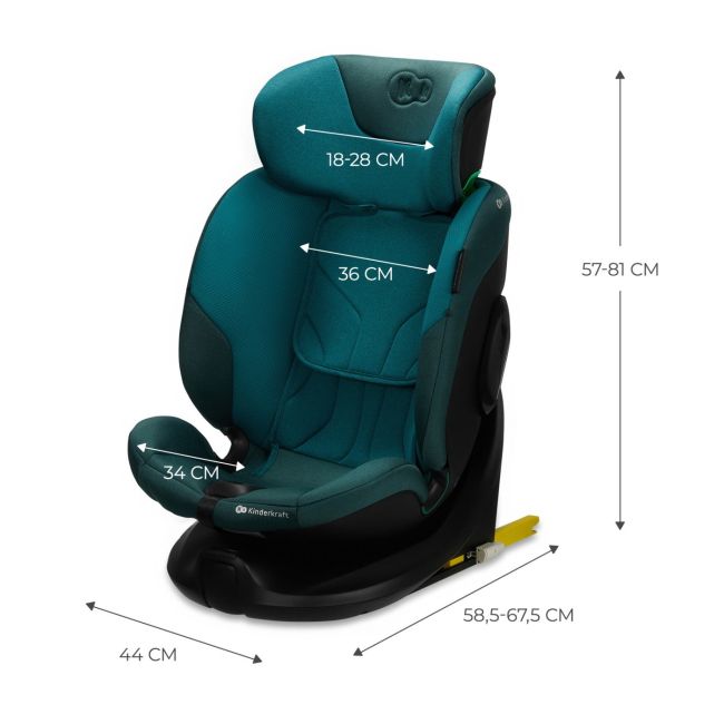 SCAUN AUTO KINDERKRAFT I-FIX, I-SIZE 40-150 CM, HARBOR BLUE VIVKCIFIX00BLU0000