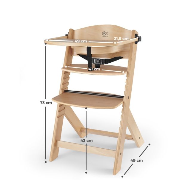 SCAUN DE MASA KINDERKRAFT ENOCK, 3 IN 1, LEMN NATURE VIVKKKENOCNAT0000