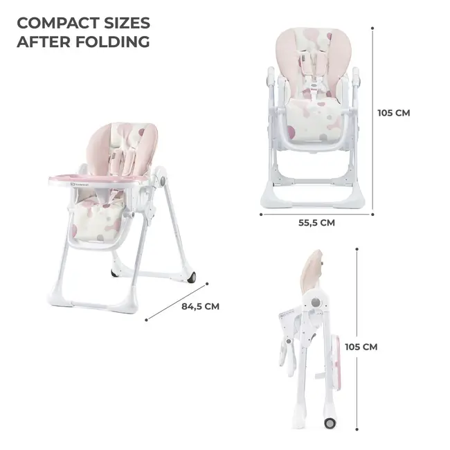 SCAUN DE MASA KINDERKRAFT YUMMY PLIABIL, PINK VIVKKKYUMMPNK0000