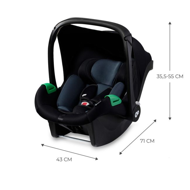 SCOICA AUTO I-SIZE, 40-75 CM, KINDERKRAFT MINK PRO, BLACK VIVKCMINKPRBLK0000