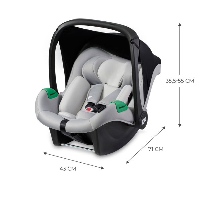 SCOICA AUTO I-SIZE, 40-75 CM, KINDERKRAFT MINK PRO, GREY VIVKCMINKPRGRY0000