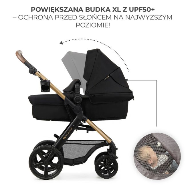 CARUCIOR 3 IN 1 KINDERKRAFT MOOV 2, NEGRU PUR VIVKSMOOV02BLKEV00