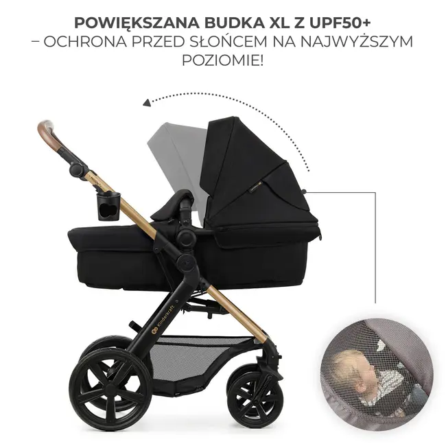 CARUCIOR 3 IN 1 KINDERKRAFT MOOV 2, NEGRU PUR VIVKSMOOV02BLKEV00
