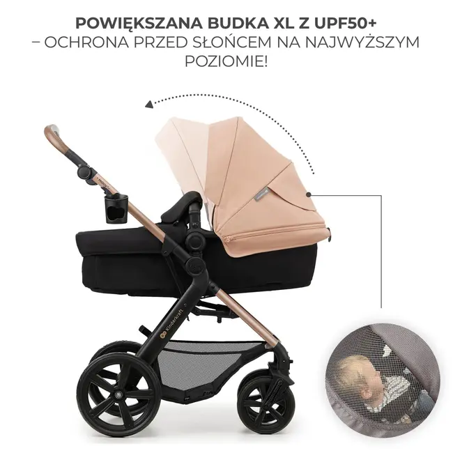 CARUCIOR 3 IN 1 KINDERKRAFT MOOV 2, SAND BEIGE VIVKSMOOV02BEGEV00