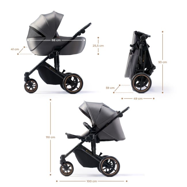 CARUCIOR 3 IN 1 KINDERKRAFT PRIME 2 3IN1 MINK PRO GREY VIVKSPRIM02GRY300I
