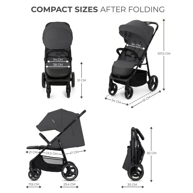 CARUCIOR SPORT KINDERKRAFT TRIG3 GRANITE GREY VIVKSTRIG03GRY0000