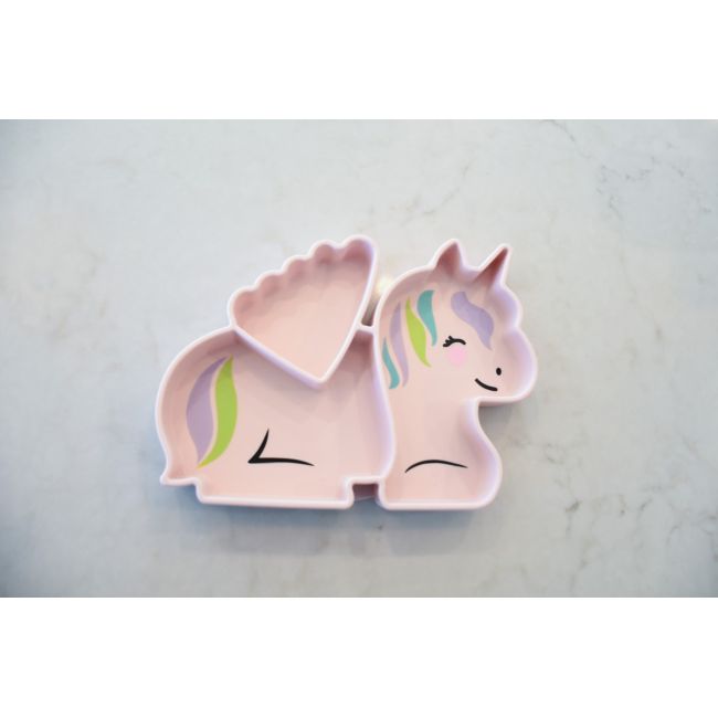 FARFURIE COMPARTIMENTATA DIN SILICON CU VENTUZA, MELII, UNICORN VIVML17300