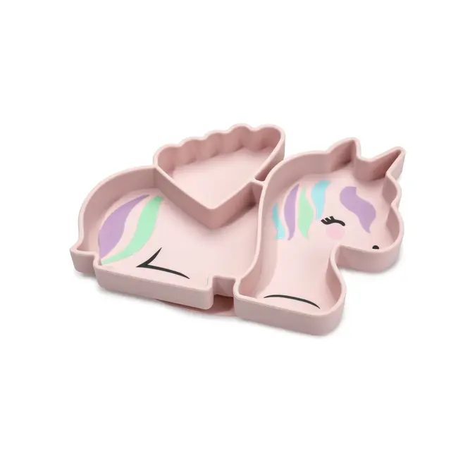 FARFURIE COMPARTIMENTATA DIN SILICON CU VENTUZA, MELII, UNICORN VIVML17300