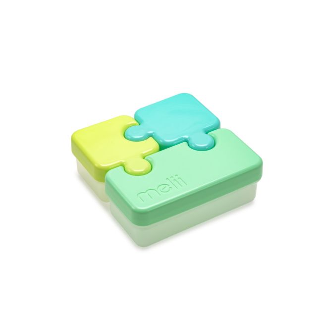 RECIPIENT HRANA BEBE MODEL PUZZLE, MELII, ALBASTRU&VERDE VIVML15100