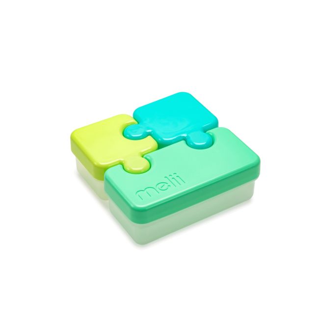RECIPIENT HRANA BEBE MODEL PUZZLE, MELII, ALBASTRU&VERDE VIVML15100