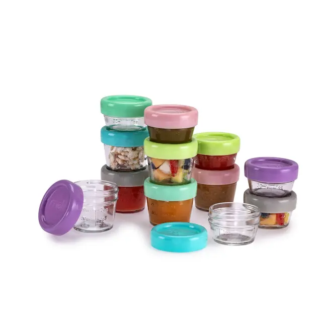 SET 12 RECIPIENT STICLA PENTRU HRANA BEBE, MELII, 6*59 ML + 6*118 ML VIVML16900