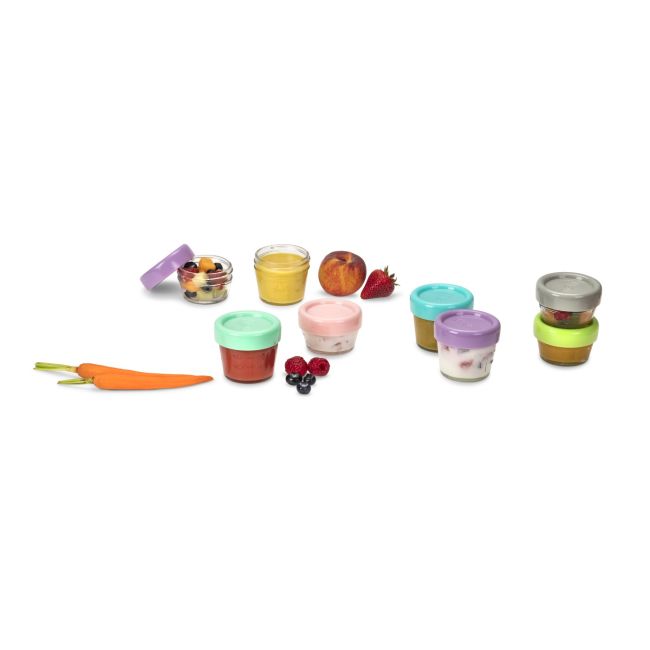 SET 12 RECIPIENT STICLA PENTRU HRANA BEBE, MELII, 6*59 ML + 6*118 ML VIVML16900