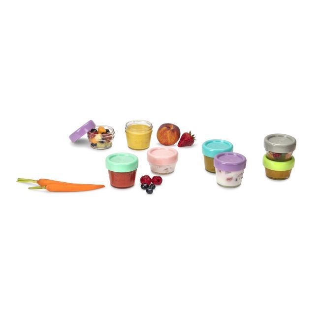 SET 12 RECIPIENT STICLA PENTRU HRANA BEBE, MELII, 6*59 ML + 6*118 ML VIVML16900