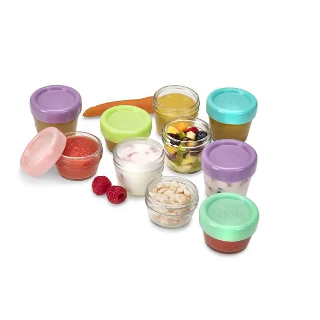 SET 12 RECIPIENT STICLA PENTRU HRANA BEBE, MELII, 6*59 ML + 6*118 ML VIVML16900