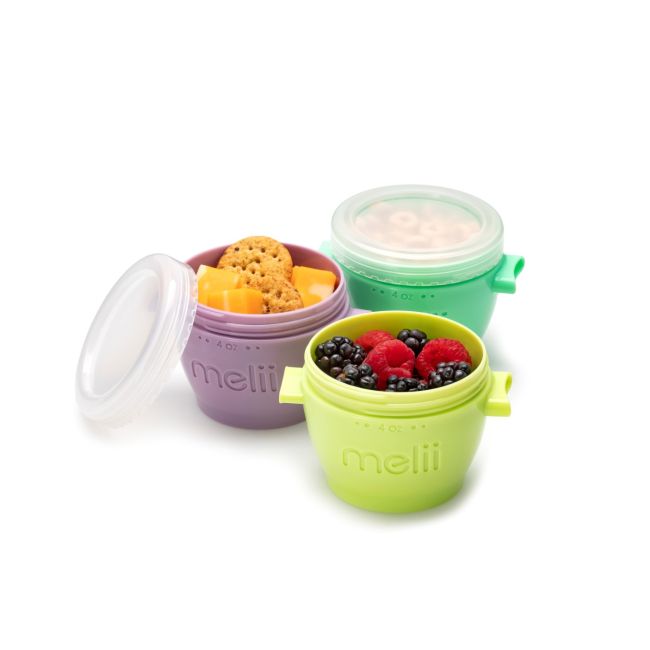 SET 4 RECIPIENTE SILICON SNAP&GO, MELII, 118 ML VIVML11050
