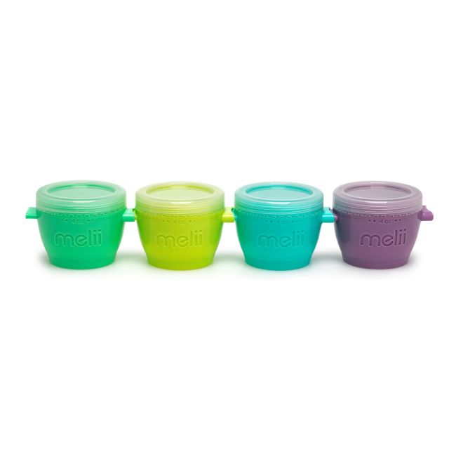 SET 4 RECIPIENTE SILICON SNAP&GO, MELII, 118 ML VIVML11050