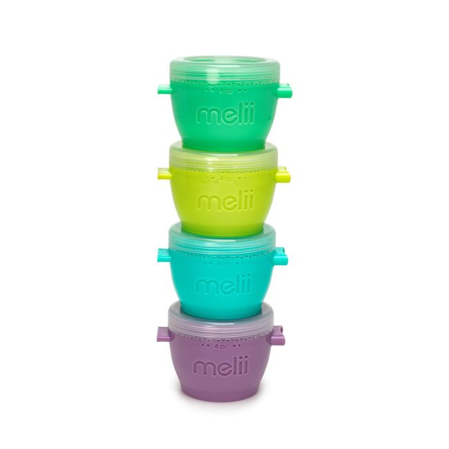 SET 4 RECIPIENTE SILICON SNAP&GO, MELII, 118 ML VIVML11050