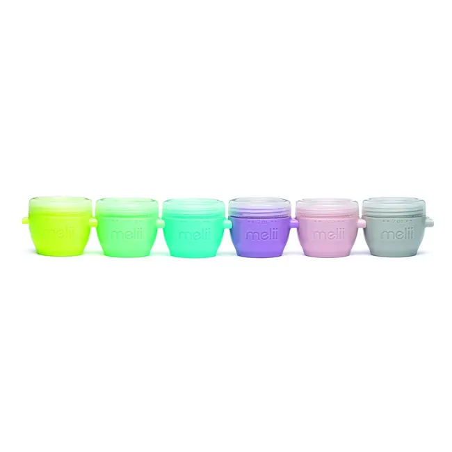 SET 6 RECIPIENTE SILICON SNAP&GO, MELII, 59 ML VIVML11000