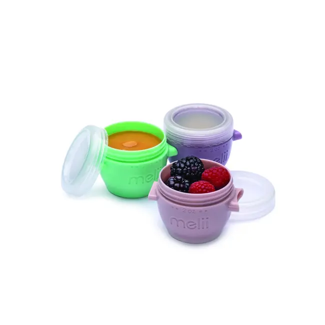 SET 6 RECIPIENTE SILICON SNAP&GO, MELII, 59 ML VIVML11000