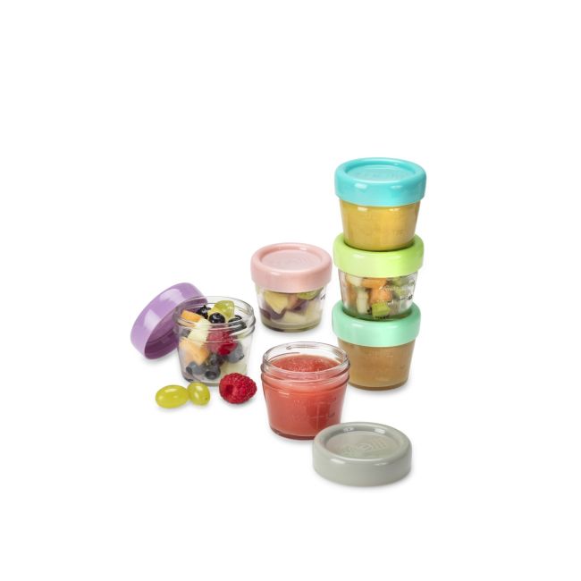 SET 6 RECIPIENTE STICLA PENTRU HRANA BEBE, MELII, 118 ML VIVML16600
