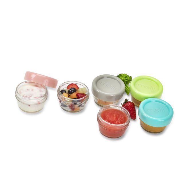 SET 6 RECIPIENTE STICLA PENTRU HRANA BEBE, MELII, 59 ML VIVML16500