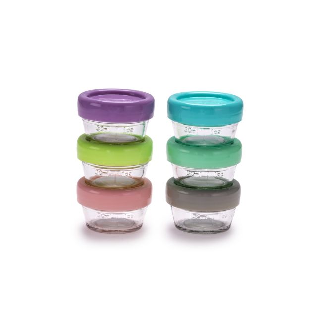 SET 6 RECIPIENTE STICLA PENTRU HRANA BEBE, MELII, 59 ML VIVML16500