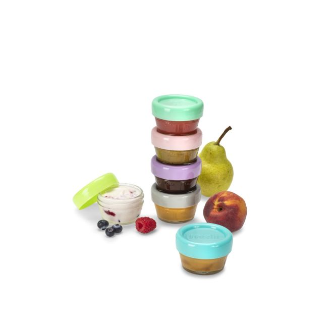 SET 6 RECIPIENTE STICLA PENTRU HRANA BEBE, MELII, 59 ML VIVML16500