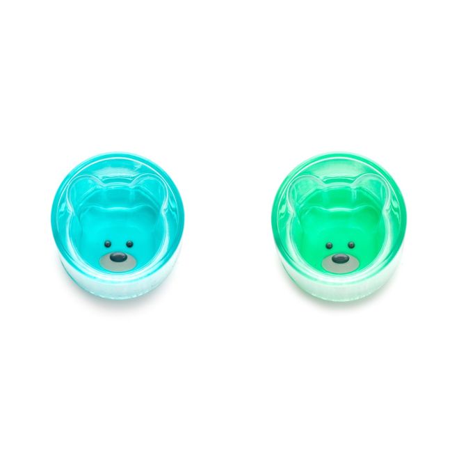SET 2 PAHARE COPII DESIGN INTERIOR URS, MELII, ALBASTRU&VERDE VIVML13550