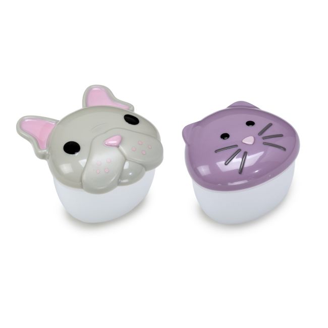 SET 2 RECIPIENTE HRANA BEBE, MELII, MODEL BULLDOG&CAT VIVML14800