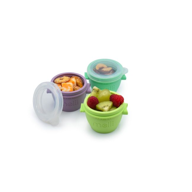 SET 4 RECIPIENTE SILICON SNAP&GO, MELII, 4*177 ML VIVML11060