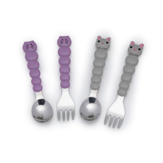SET 4 TACAMURI COLORATE, MELII, MODEL PISICA&BULLDOG VIVML15900