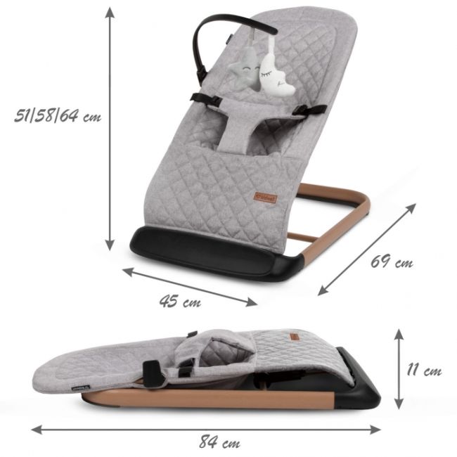 Balansoar pentru copii kidwell laro full - wooden grey edeedilebular01a4