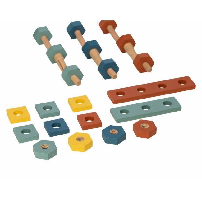 Banc de lucru, Free2Play, My first wooden Work Bench, Cu diverse unelte si accesorii, Pliabil, 55 x 28,5 x 85 cm, 36 luni+, Multicolor BYN85154
