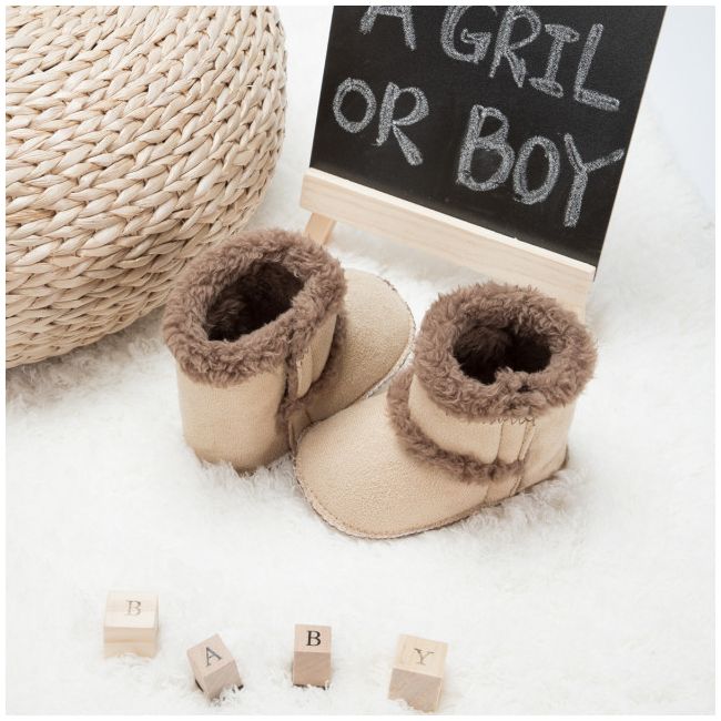 Cizmulite crem imblanite pentru bebelusi - bears chzy2069-2-ci5