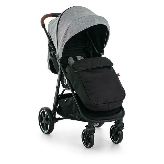 Husa pentru picioare, Petite&Mars, Compatibil cu modelele de carucior Street, Street+, Royal si Move, Calduros si confortabil, Din lana, 59x37x12 cm, Black BYN900398