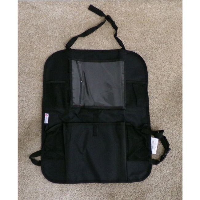 Organizator auto, Petite&Mars, Cu suport pentru tableta, Cu multiple buzunare, Black BYN849900