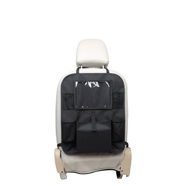 Organizator auto, Petite&Mars, Cu suport pentru tableta, Cu multiple buzunare, Black BYN849900