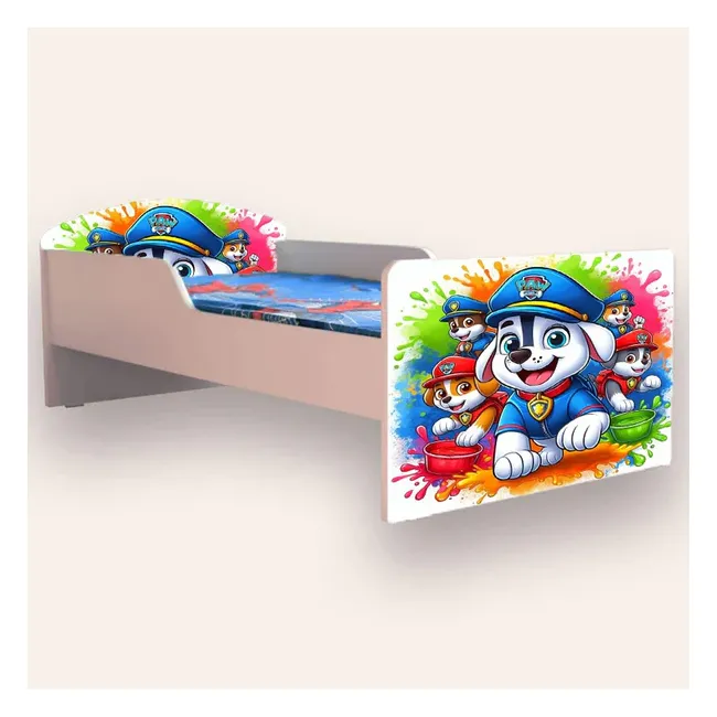 Pat baieti Paw Patrol 4 Mare 2-12 Ani Simplu Cu Saltea Inclusa 160x80 Cmg50494411309396
