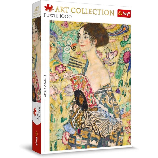 PUZZLE TREFL 1000 ART COLLECTION GUSTAV KLIMT DOAMNA CU EVANTAIUL VIV93756